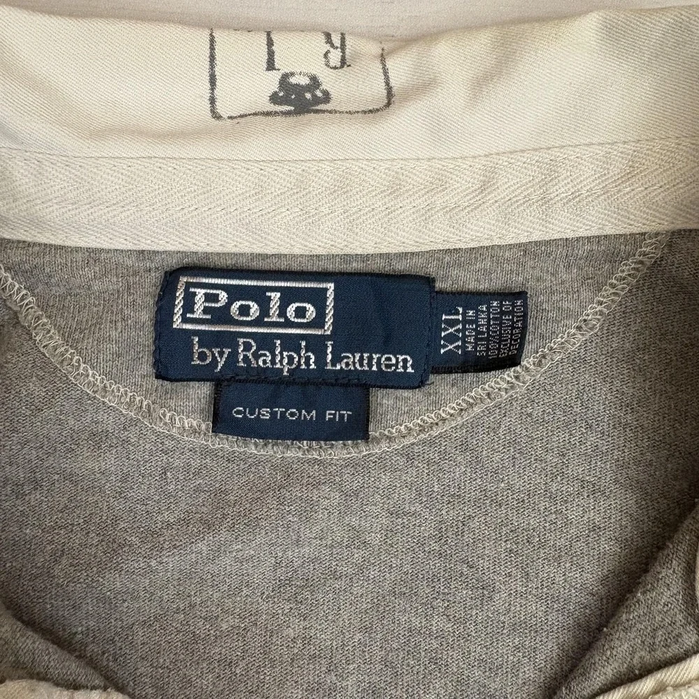 Polo Ralph Lauren Crest Rugby Shirt Polo Mens 2XL Colorblock Slim Fit R.L. 1936